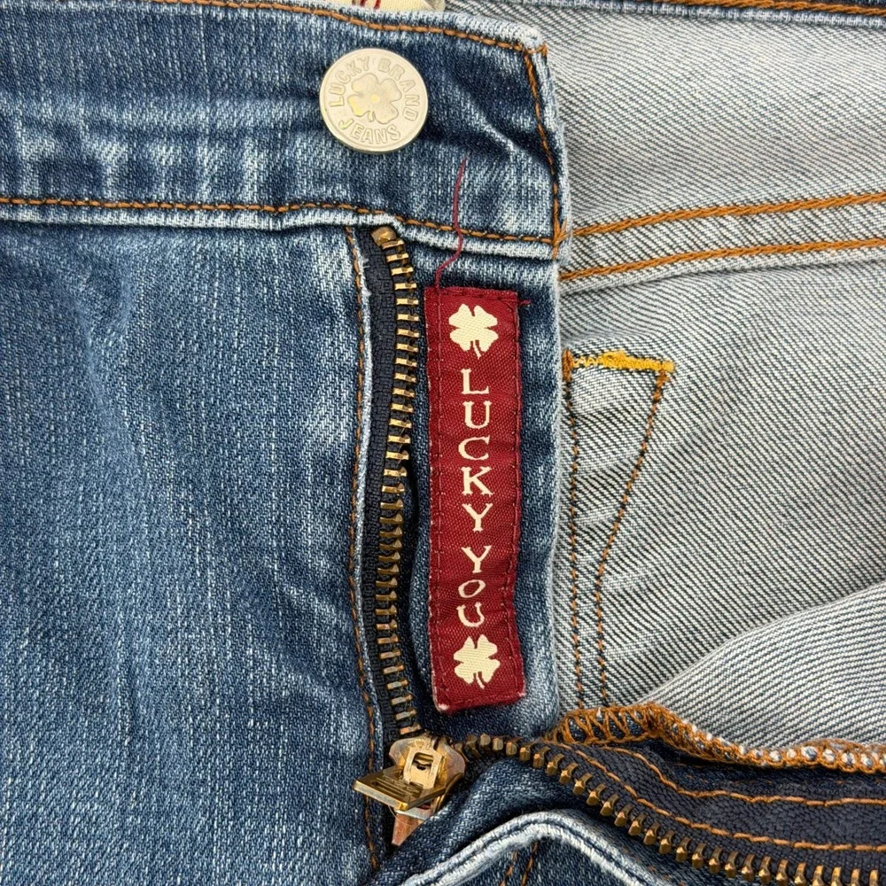Lucky Brand Sofia Straight Leg Jeans Womens 10/30 Long Blue Medium Wash Mid Rise